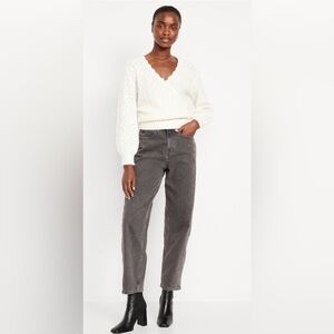 Old Navy Gap Women's Gray Crop Barrel Jeans